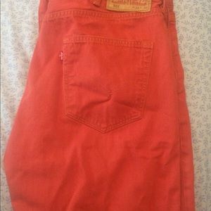 501 jeans red